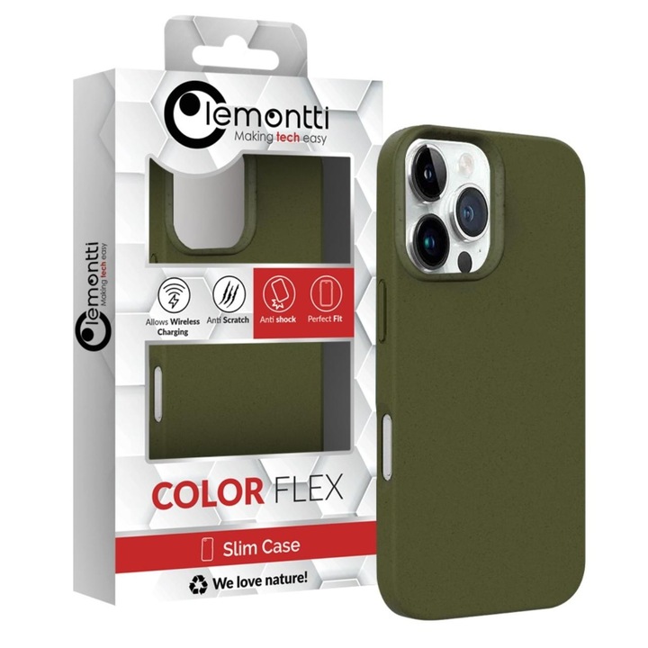 Husa de protectie Lemontti Multiple Color Wheat MagSafe pentru iPhone 16 Pro Max, Kaki