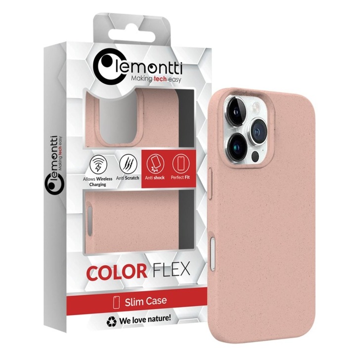 Husa de protectie Lemontti Multiple Color Wheat MagSafe pentru iPhone 16 Pro Max, Roz
