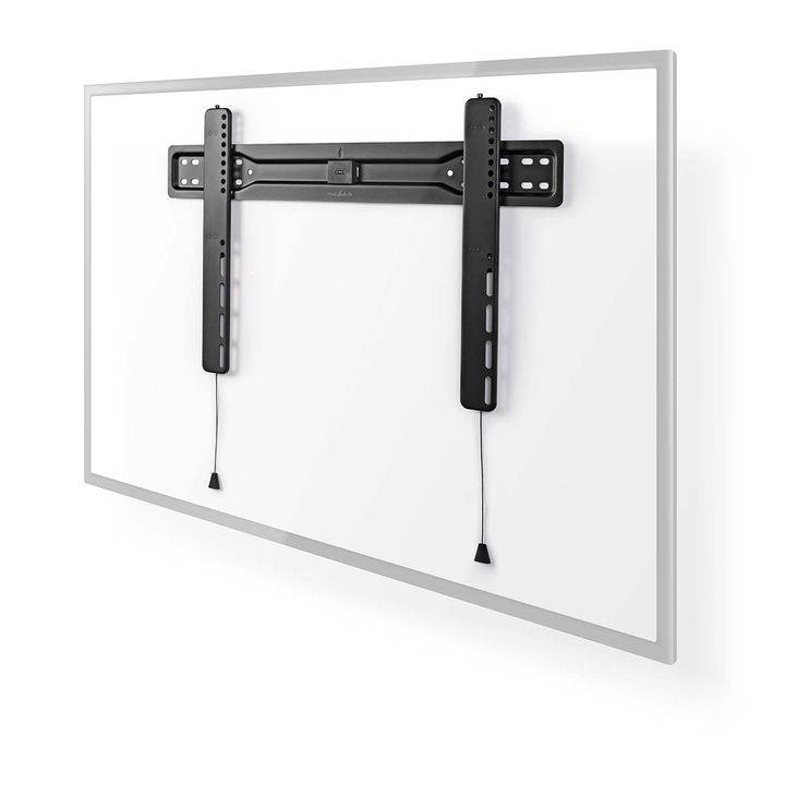 Стойка за телевизор, Nedis, Фиксирана стенна, за 37-70" екрани, макс. поддържано тегло на екрана: 35 кг, макс. разстояние до стената: 18 мм, стомана, черен