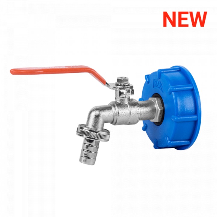 BRADAS ibc конектор с никелиран кран