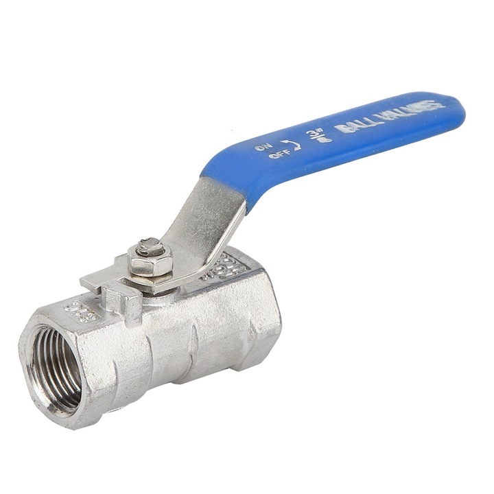 Jormftte rozsdamentes acél golyóscsap, belső menetes, G3/8"(DN10), alkalmazható vízhez, gázhoz, gőzhöz, 10x10cm