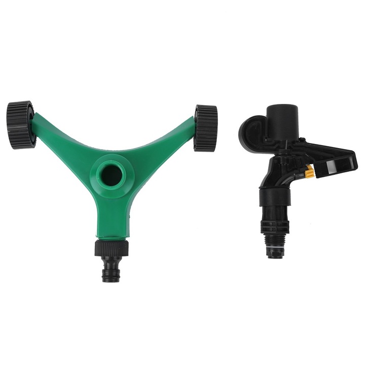 Locsolófej forgótalppal, Jormftte, G1/2, G3/4, műanyag, kerti öntözéshez