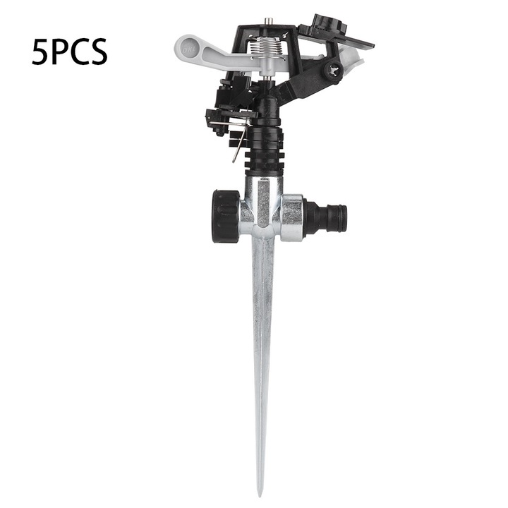 Jormftte öntözőfej készlet 5 db, állítható kialakítás, tartós anyag, kerti, farm, gyep öntözéséhez