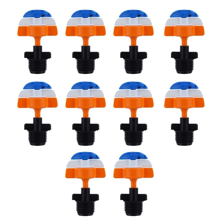 10 darabos szórófej készlet, Jormftte G1/2" 360°, prémium anyag, környezetbarát, 3-4m szórási sugár