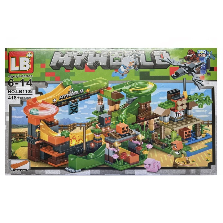 Építőkészlet Minecraft My World LB Plus, 418 darab