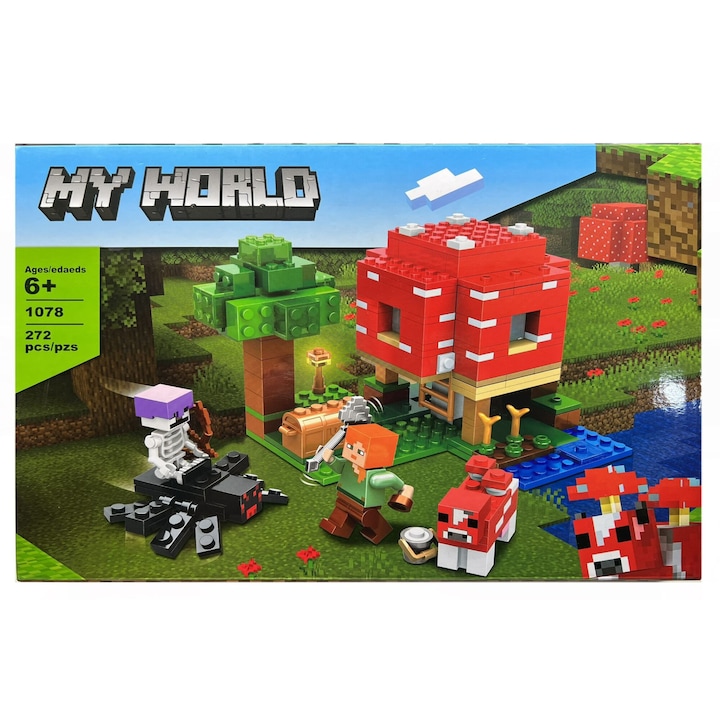 Minecraft My World építőkészlet, Piros Házikó, 272 darab
