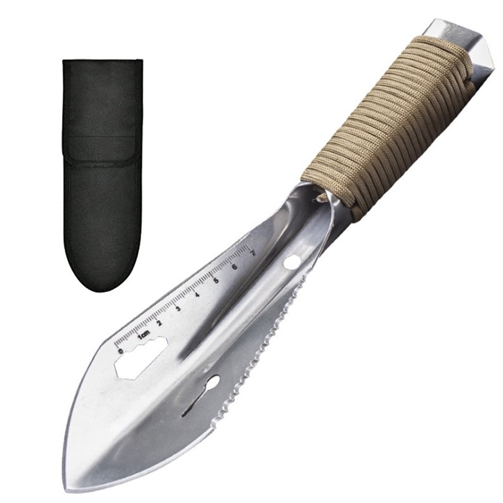 Jormftte hordozható összecsukható lapát, multifunkcionális, rozsdamentes acél, kempingezéshez és kertészkedéshez