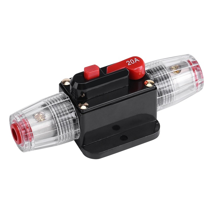 DC12V-24V Automatikus visszaállítású biztosíték megszakító, audio/video rendszer inverter védelem (20A)