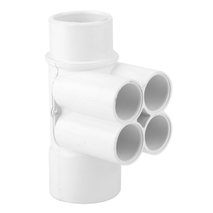 Jormftte 4 portos PVC vízleválasztó, magas hőmérsékletnek ellenálló, medencéhez, 1.5in x 3/4in