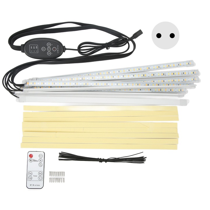 Temporizator de lumina de crestere cu spectru complet, reglare a luminii pentru rasaduri de plante de interior Lampa LED pentru cresterea plantelor 100-240V priza UE