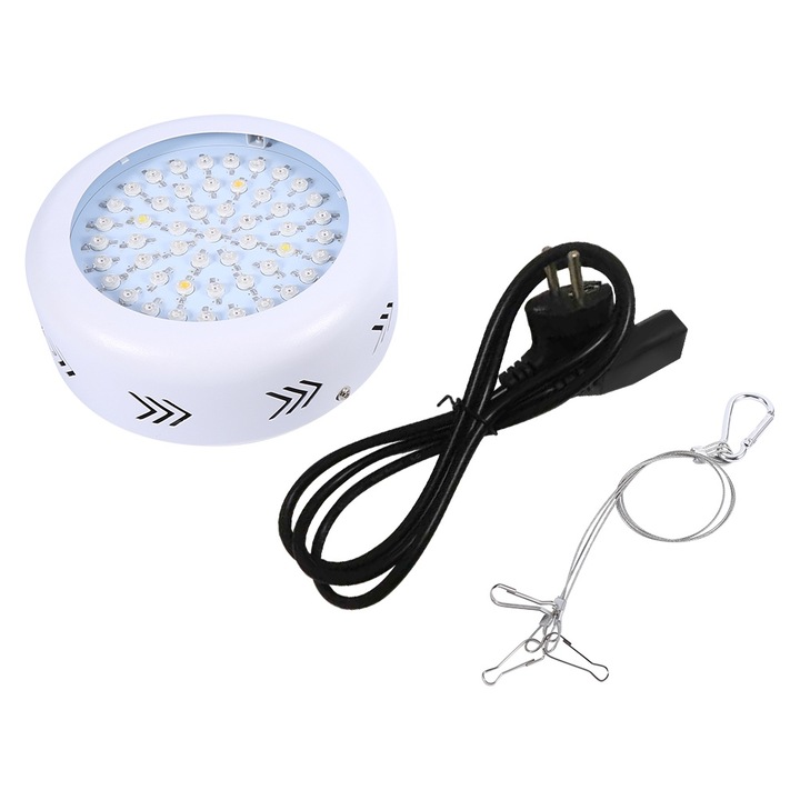 Lampa LED de crestere pentru plante Jormftte, spectru complet, 150W, alb, priza EU