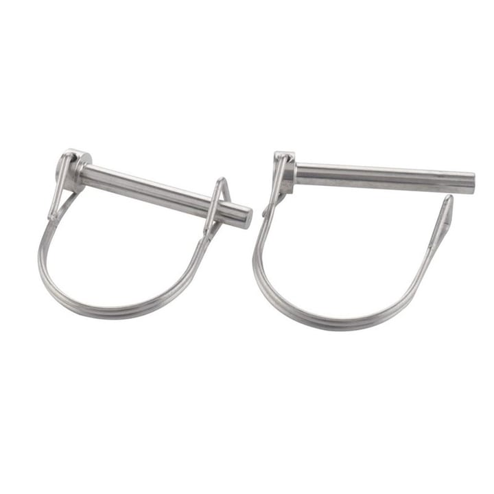Set 2 bucati pin de siguranta 1/4" x 1.97" din otel inoxidabil 316, Yakumuz, rezistent la coroziune, utilizare in aer liber