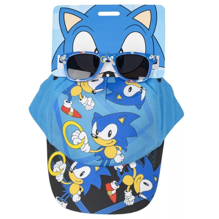 Комплект бейзболна шапка и слънчеви очила Sonic the Hedgehog