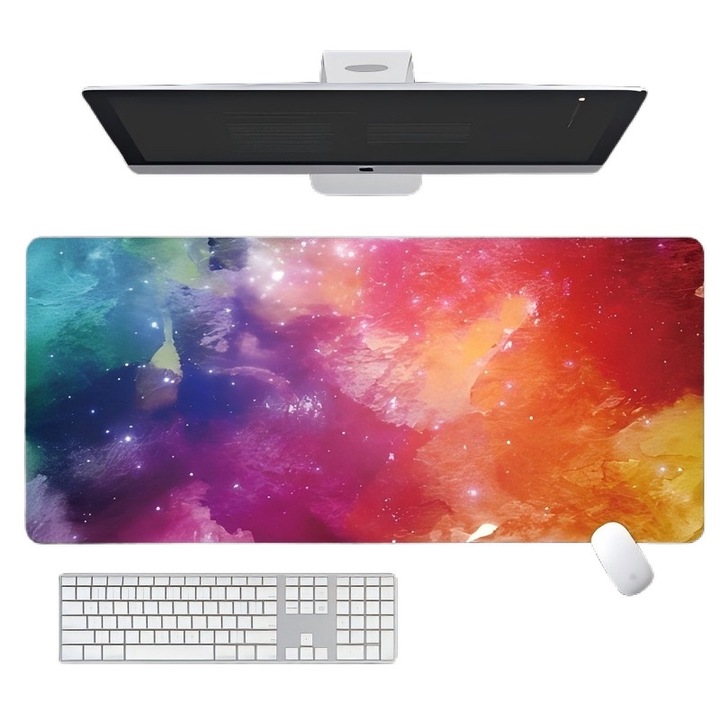 Mouse pad, cer instelat, anti-alunecare, cauciuc natural, 90x40cm