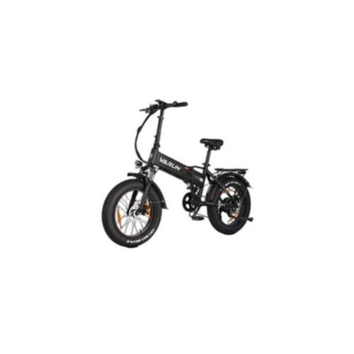 Сгъваем електрически велосипед 20", Varun, мотор 250W, батерия 48V 13Ah, 7 скорости, черен, максимално тегло 150 кг