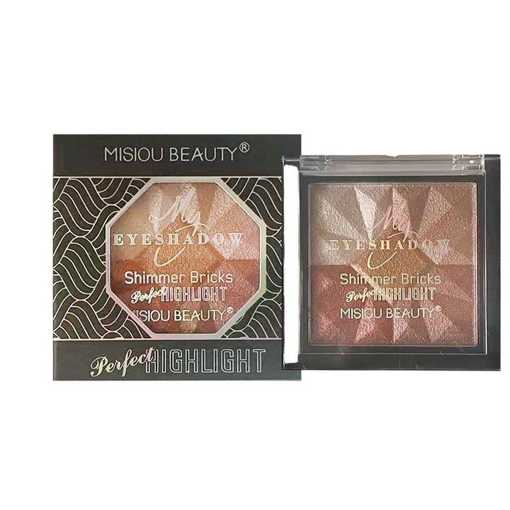 Сенки за очи, MISIOU BEAUTY, мултифункционална палитра, блестящи, многоцветни, 40гр.