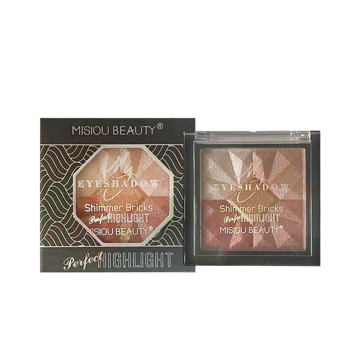 MISIOU BEAUTY палитра сенки за очи, 5 цвята, блестящи, многоцветни, 40 гр.