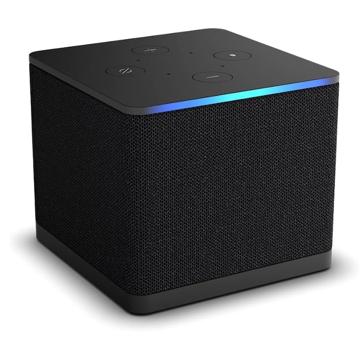 Медиен плейър Amazon Fire TV cube 3-то поколение, стрийминг, Alexa, Wi-Fi 6E, 4K Ultra HD черен