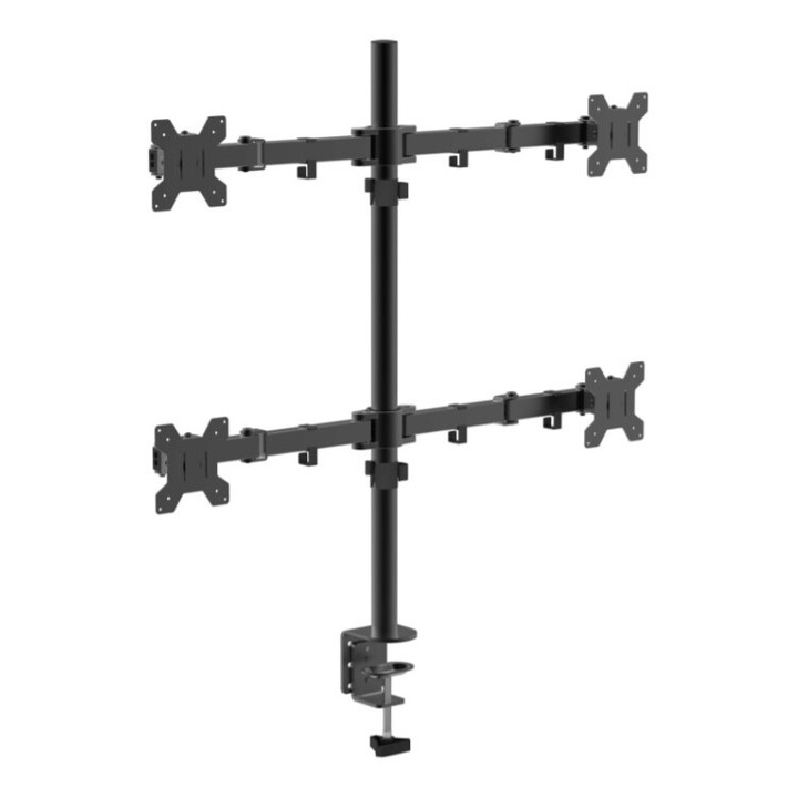 Стойка за монитор BlackMount MENG04, 4 монитора 10-27", със скоба, макс. 8 кг/монитор