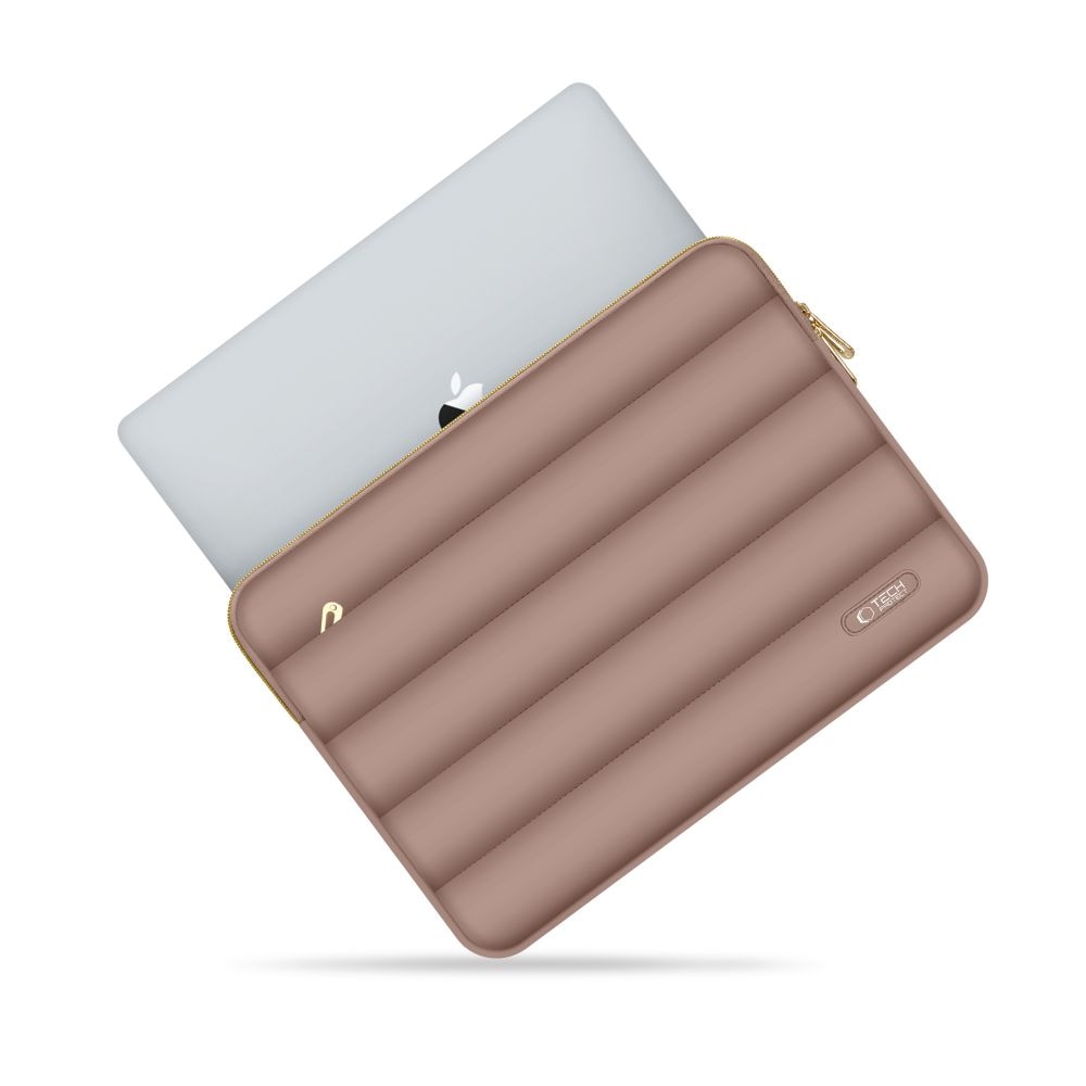 Set husa laptop 13/14 inch si husa pentru accesorii TECH-PROTECT Puffy Walnut