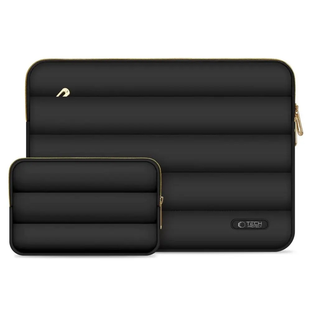 Set husa laptop 13/14 inch si husa pentru accesorii TECH-PROTECT Puffy Black
