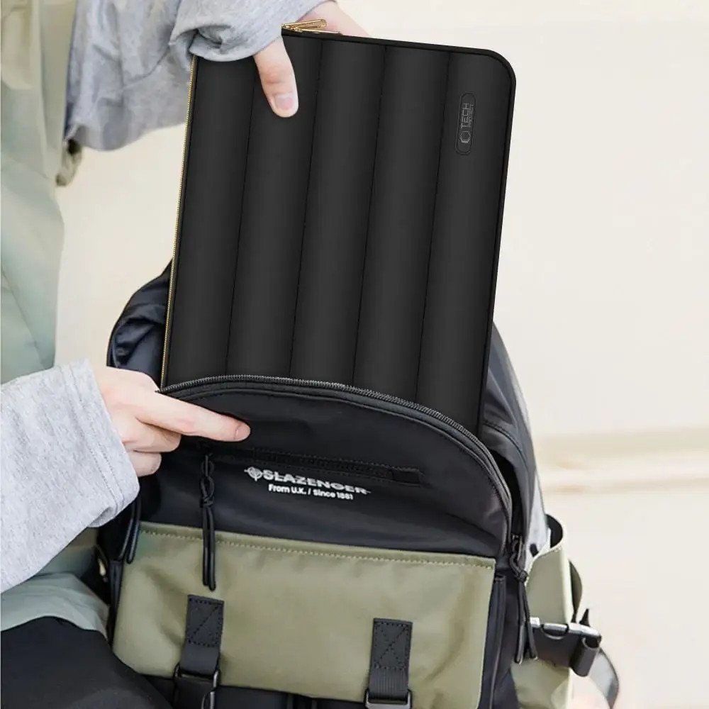 Set husa laptop 13/14 inch si husa pentru accesorii TECH-PROTECT Puffy Black