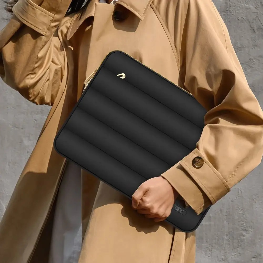 Set husa laptop 13/14 inch si husa pentru accesorii TECH-PROTECT Puffy Black