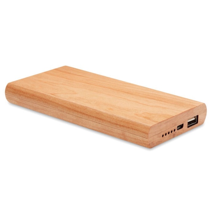 Бамбукова външна батерия Powerbank, 4000 mAh