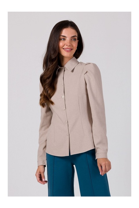 Camasa de dama cu maneci lungi, BeWear, Annamue, bej, Bej