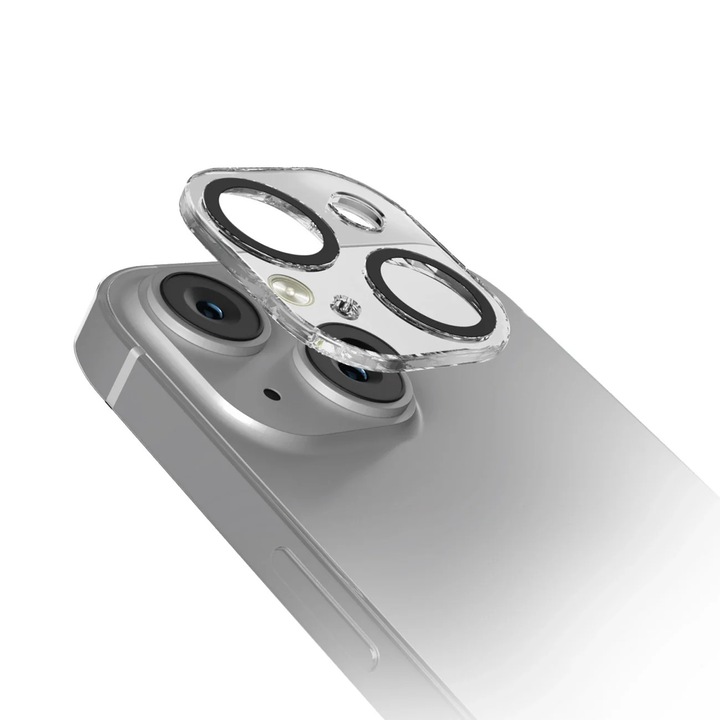 Edzett üveg iPhone 14 / 14 Plus kamerához, SBS D3O, karcálló, könnyű telepítés