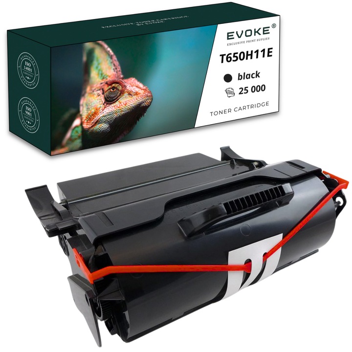 Toner cartus imprimanta pentru Lexmark T650H11E negru, 25000 pagini, T650X, compatibil cu T650, T652, T654, T656