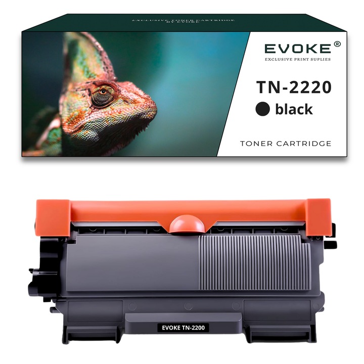 Toner cartus imprimanta pentru Brother TN2220 negru, 2600 pagini, TN-2220, compatibil cu DCP-7055 7055W 7057E HL-2130 HL-2240 HL-2250