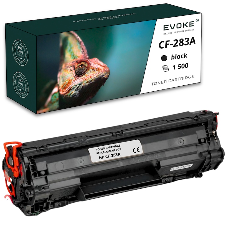 HP CF283A fekete nyomtatópatron toner, 1500 oldal, CF-283A / 83A, kompatibilis az MFP M125a M125nw M125rnw M126a M126nw M127fn készülékkel