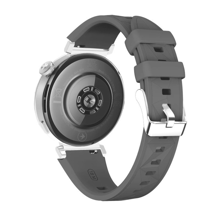 Каишка, съвместима с Huawei Watch GT 4 5 GT4 GT5 41MM, GT5 PRO 42MM, Best Accessories, силикон, 18 мм, тъмносив