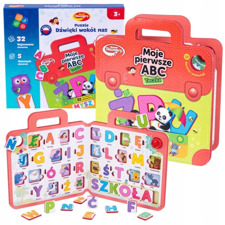 Puzzle, Dumel, Sunete In Jurul Nostru-Primul Meu Alfabet, Elemente Detasabile, Cantece Vesele, Maner Practic