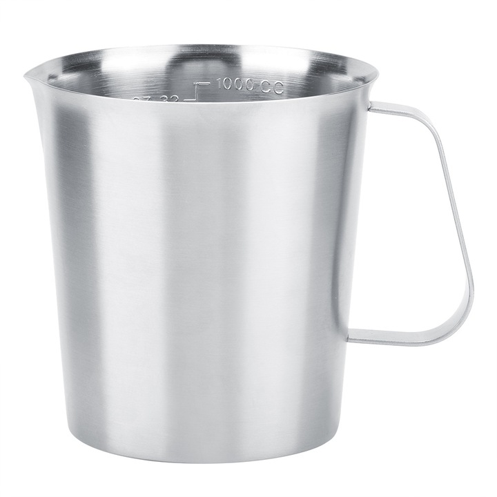 Jormftte rozsdamentes acél mérőedény, 1000ml, egyedi design, könnyen tisztítható, csúszásgátló