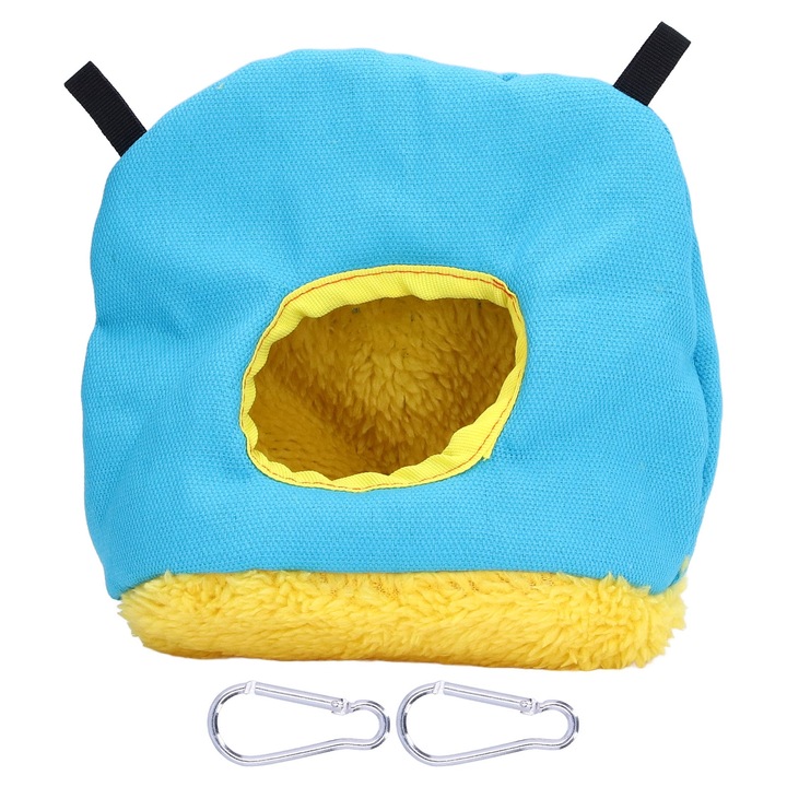 Madárház, Jormftte, kerek forma, puha plüss, könnyen tisztítható, kék