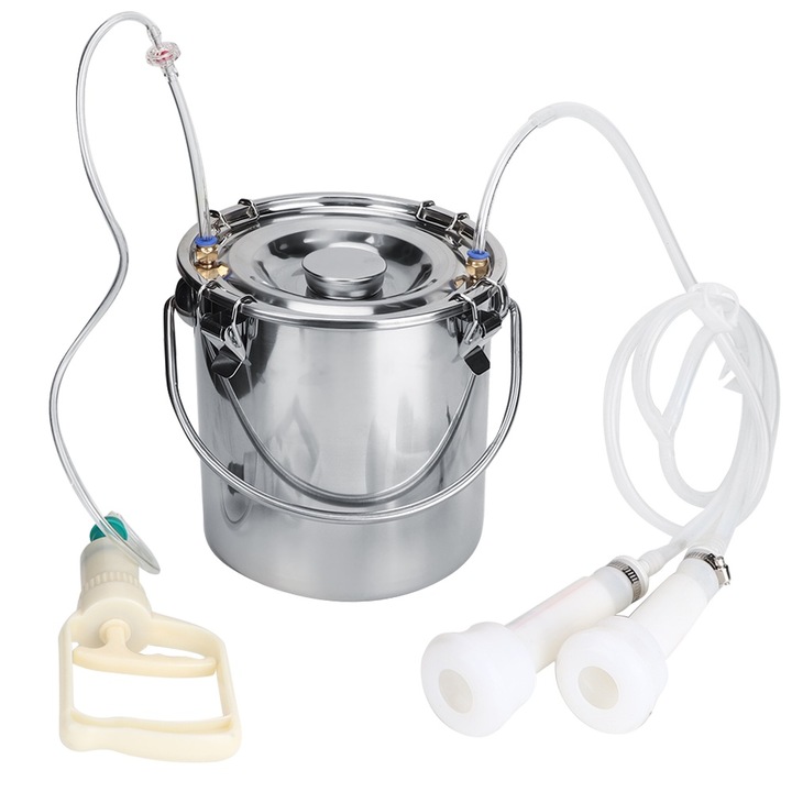 Kézi fejőgép állatoknak, Jormftte, 5L, rozsdamentes acél, könnyen használható