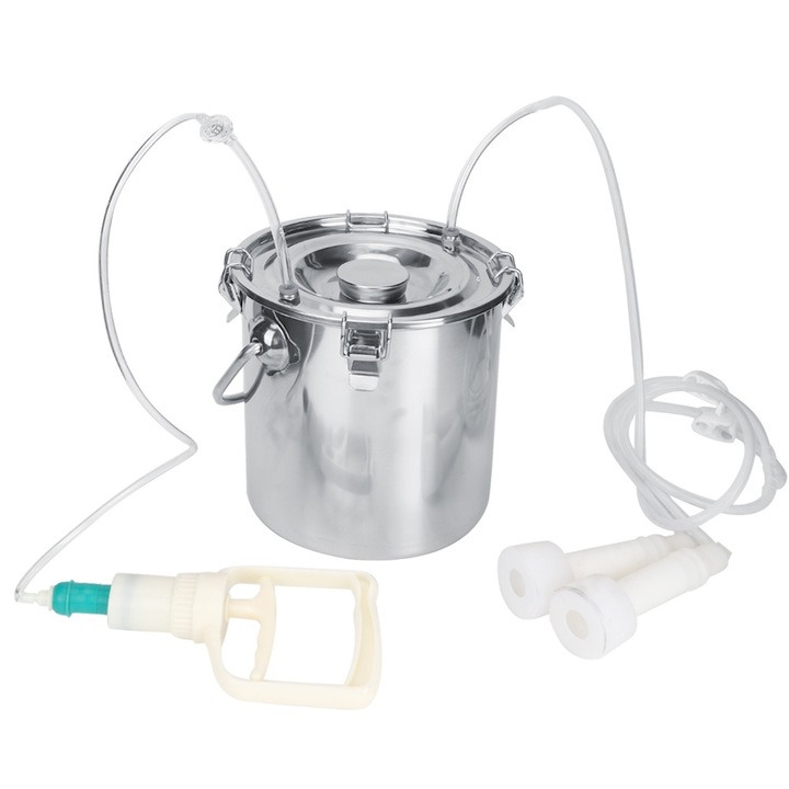 5 literes rozsdamentes acél farm, hordozható kézi állat, tehén, juh, fejés, juhfejőgép