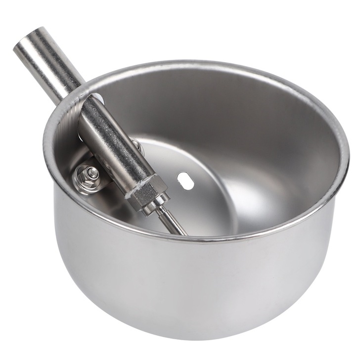 Jormftte itató, kerek, rozsdamentes acél, 21 cm, korrózióálló, könnyen szerelhető