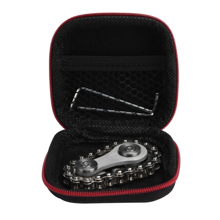 Jormftte interaktív játék, forgó ujjkerék, rozsdamentes acél, kompakt, ezüst