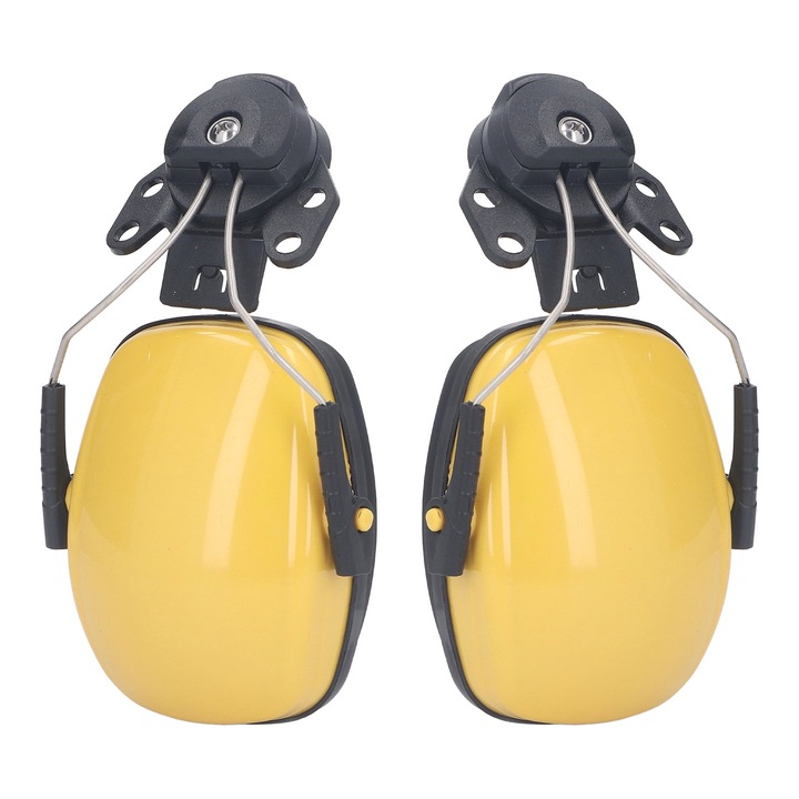 2 db Cozevdnt védősisak készlet, hangszigetelő, PVC, sárga/fekete, 250g