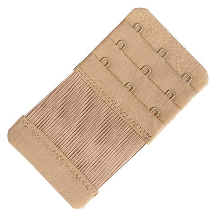 Melltartó hosszabbító 3 soros, Jormftte, bézs, 3 darabos készlet