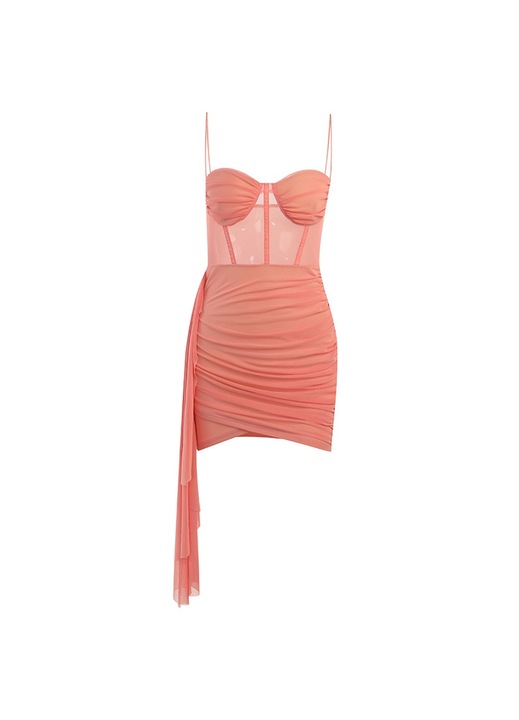 Női ruha, Jormftte, pántos, rózsaszín, L INTL