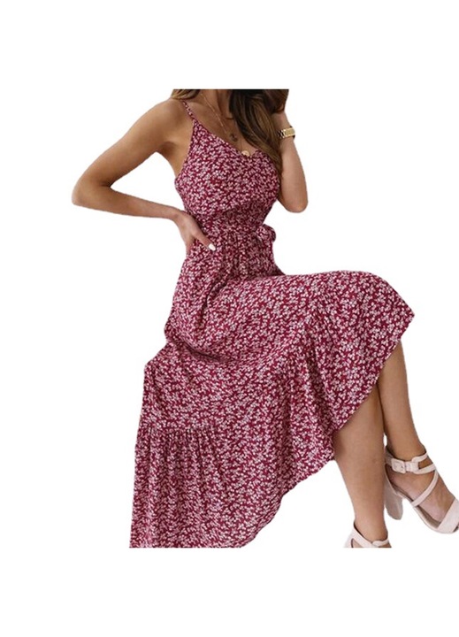 Női ruha Jormftte Hosszú, Elegáns, Piros, Alkalmi Szövet