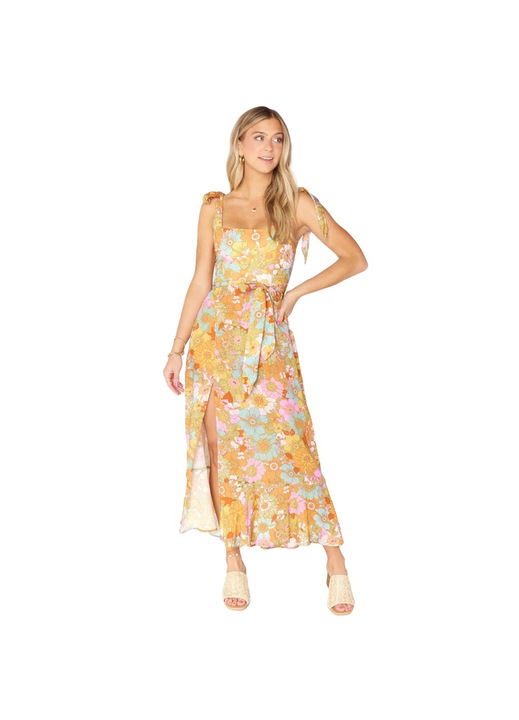 Női ruha, Jormftte, pántos, mellrészen felsliccelve, többszínű, poliészter, L INTL