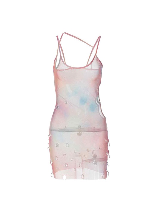 Jormftte ruha, hosszú, ujjatlan, fehér, poliészter