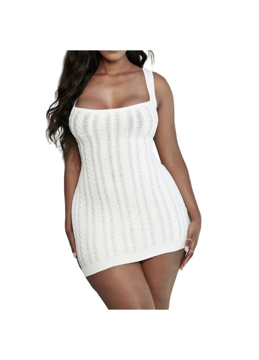 Női ruha, Jormftte, vékony crop, fehér, poliészter