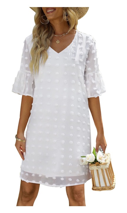 Női ruha, Jormftte, fehér, L INTL