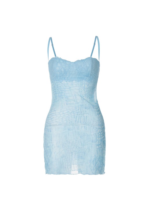 Jormftte női ruha, kék, poliészter, állítható pántok